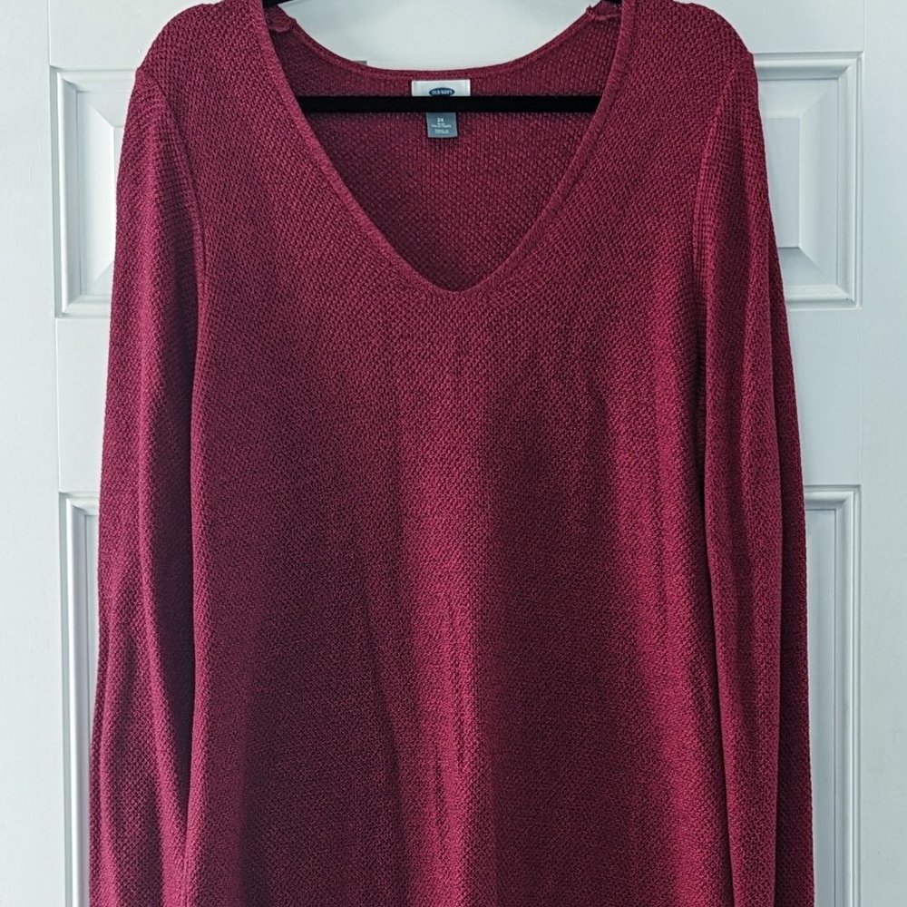 Dark Pink Tunic Sweater